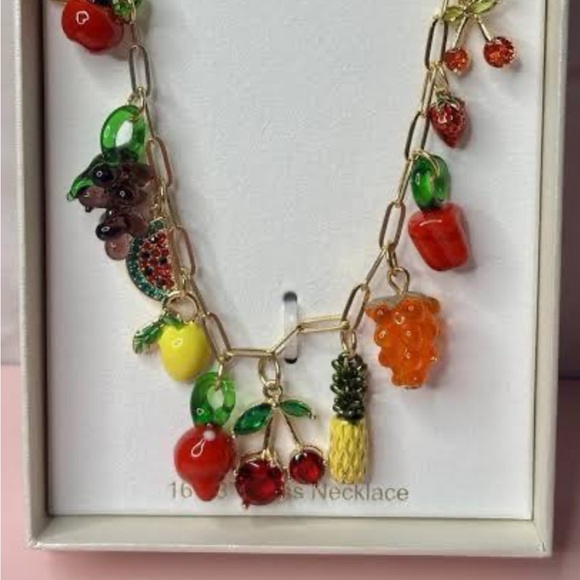 FRUITS AND VEGETABLES CHARM NECKLACE - Picture 2 of 2
